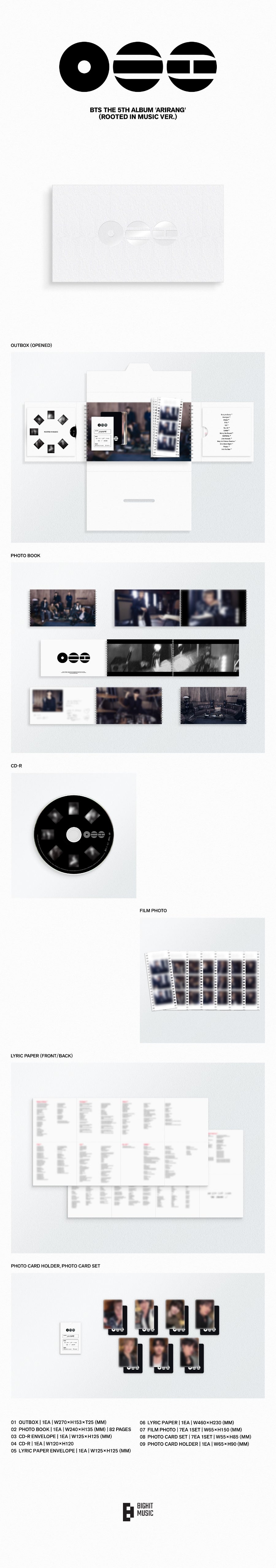 BTS THE 5TH ALBUM 'ARIRANG' Photobook