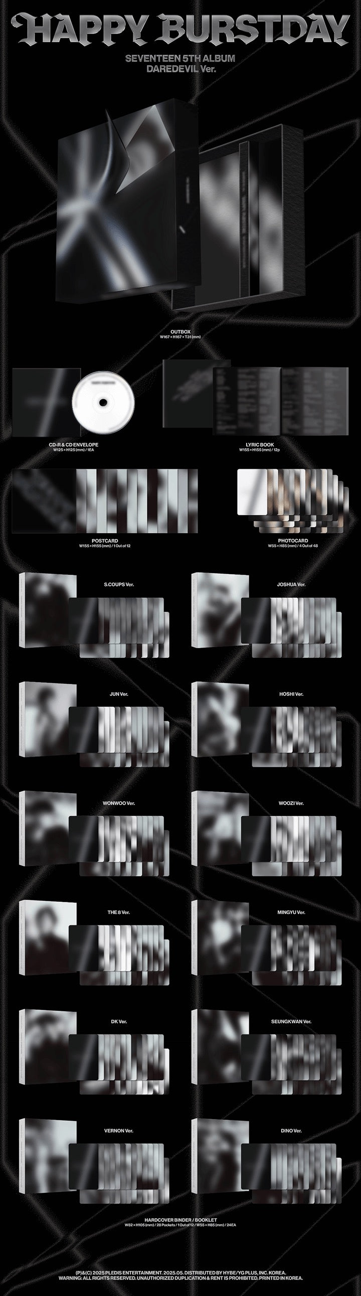 SEVENTEEN 5th Album ‘HAPPY BURSTDAY’ DAREDEVIL Ver.