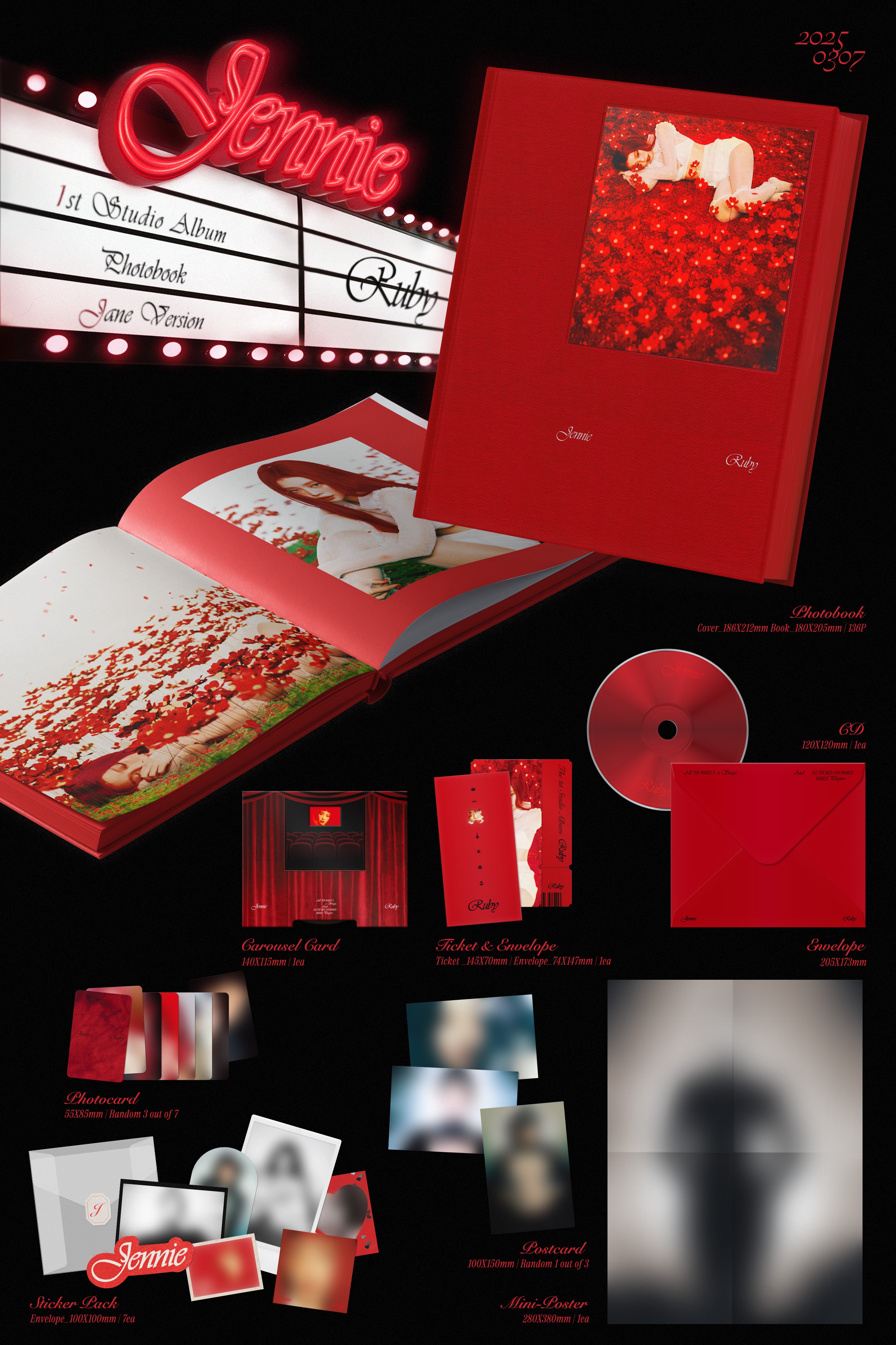 JENNIE(BLACKPINK) 1st Studio Album [RUBY]