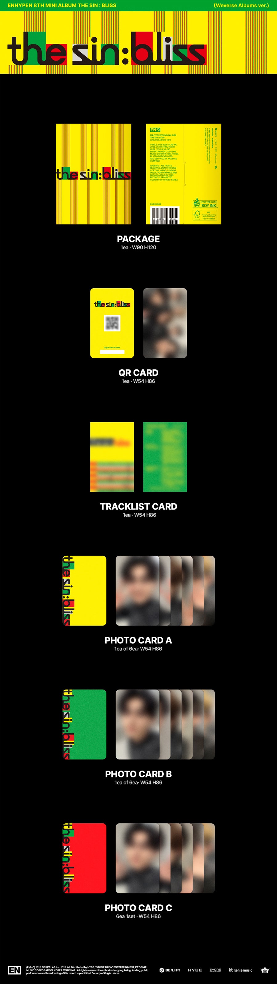 ENHYPEN - THE SIN : BLISS (Weverse Albums ver.)