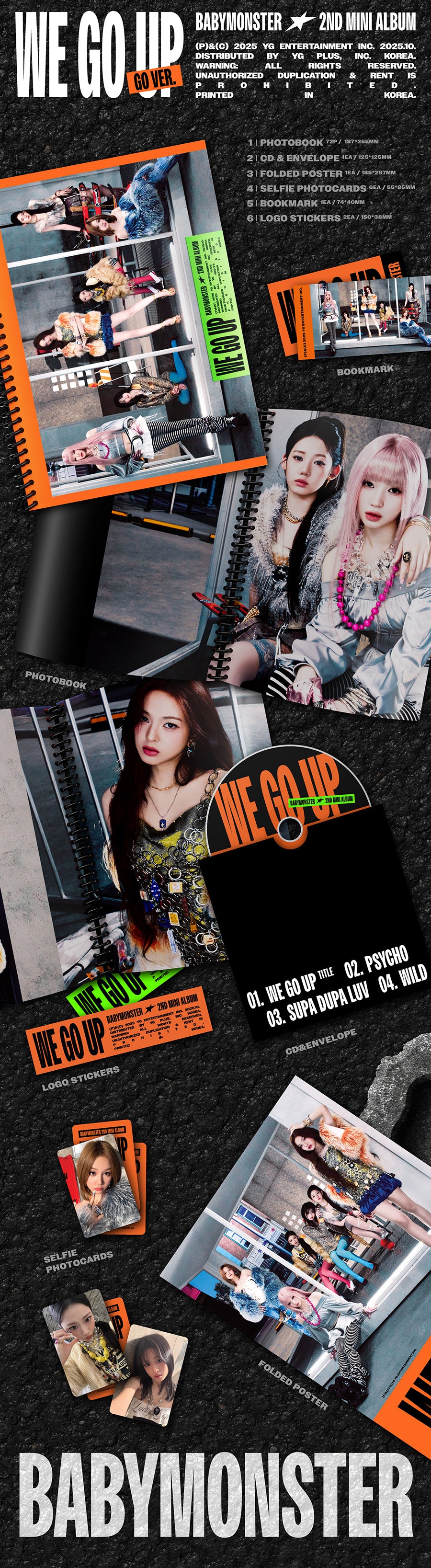 BABYMONSTER 2nd MINI ALBUM [WE GO UP] GO Ver.