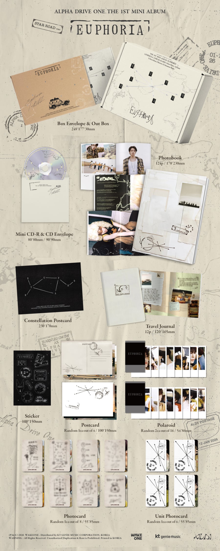 ALPHA DRIVE ONE - THE 1ST MINI ALBUM 'EUPHORIA'_STAR ROAD ver.
