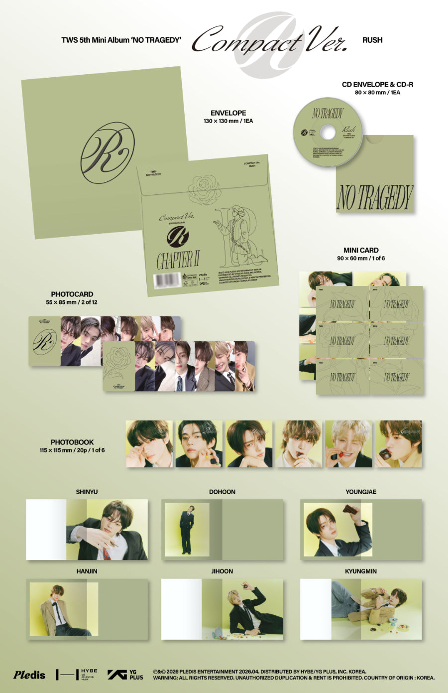 TWS - TWS 5th Mini Album 'NO TRAGEDY' COMPACT Ver. (RUSH)