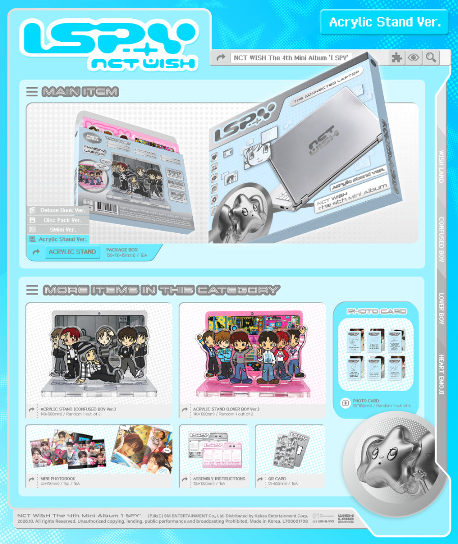 NCT WISH - [I SPY] (Acrylic Stand Ver.)