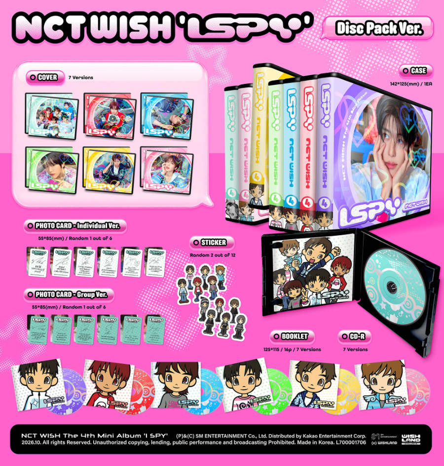NCT WISH - [I SPY] (Disc Pack Ver.) 隨機
