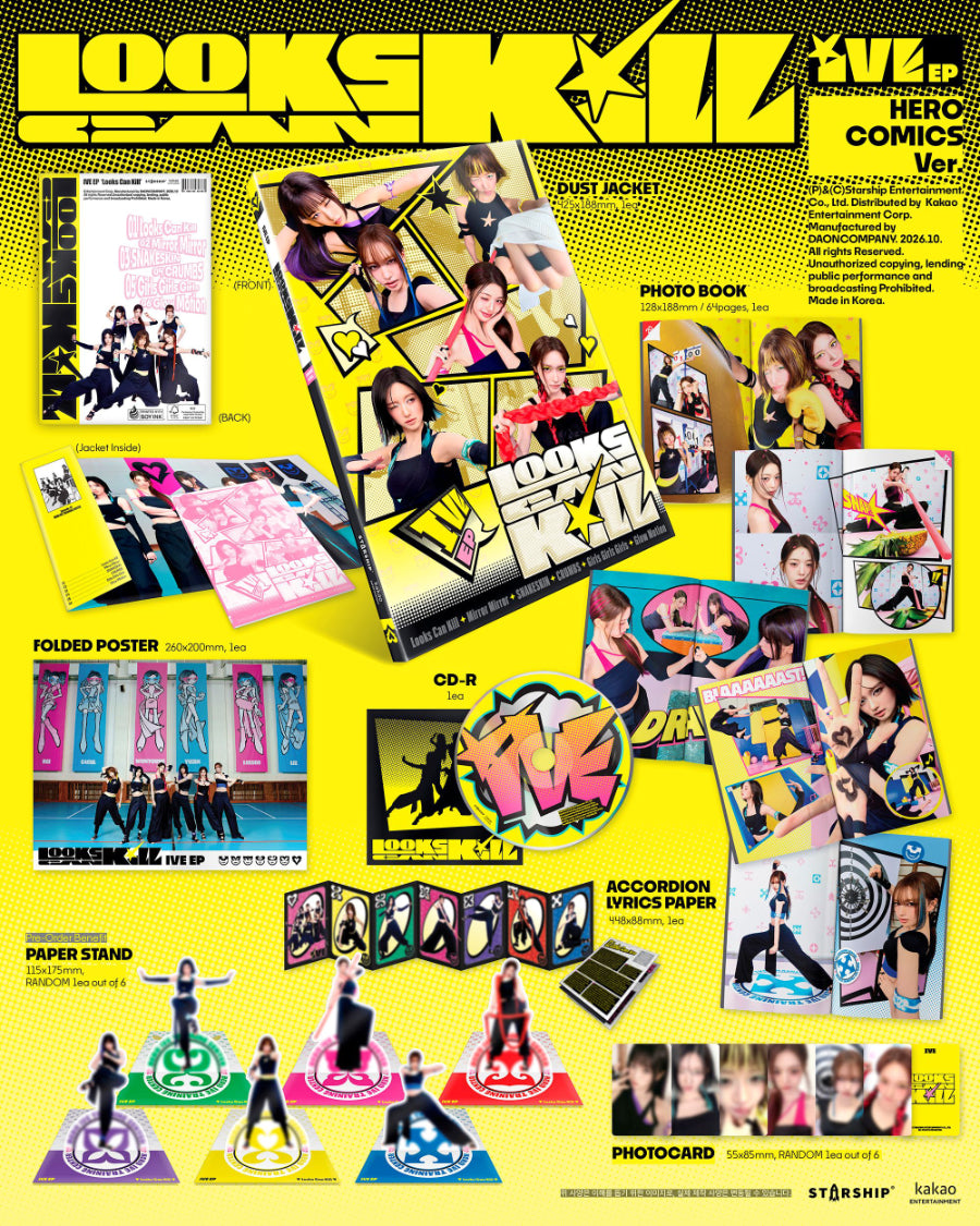 IVE - EP [Looks Can Kill] HERO COMICS ver.