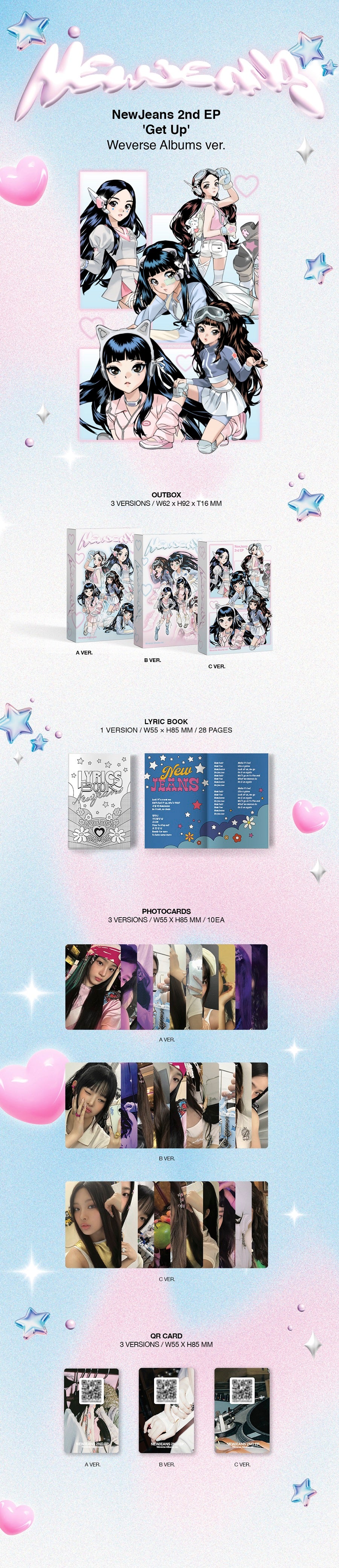 NewJeans - NewJeans 2nd EP 'Get Up' Weverse Albums ver. 隨機