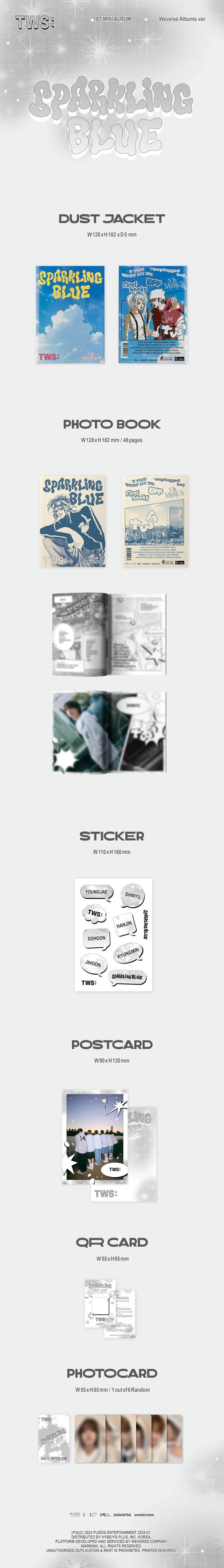TWS - TWS 1st Mini Album 'Sparkling Blue' Weverse Albums ver.