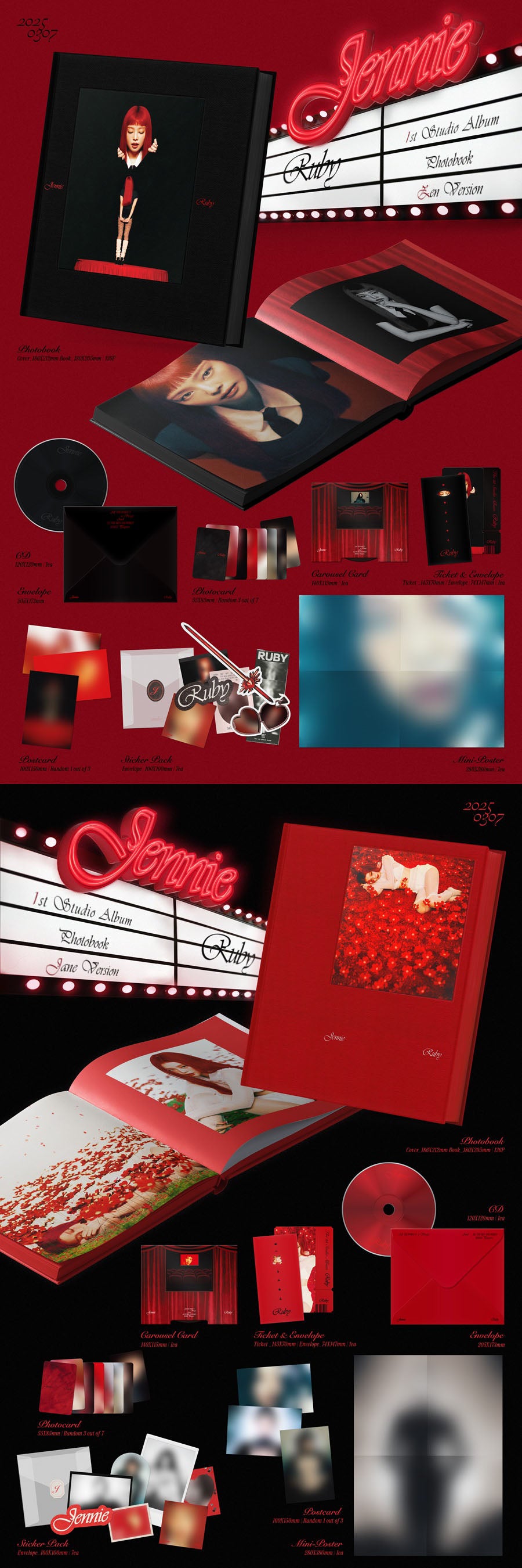 JENNIE - The 1st Studio Album [Ruby] (Photobook)