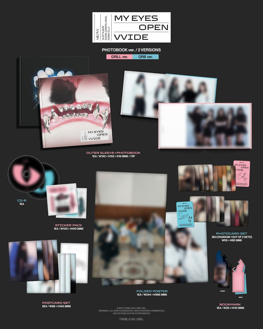MEOVV - MEOVV 1st EP ALBUM 'MY EYES OPEN VVIDE' (PHOTOBOOK ver.)