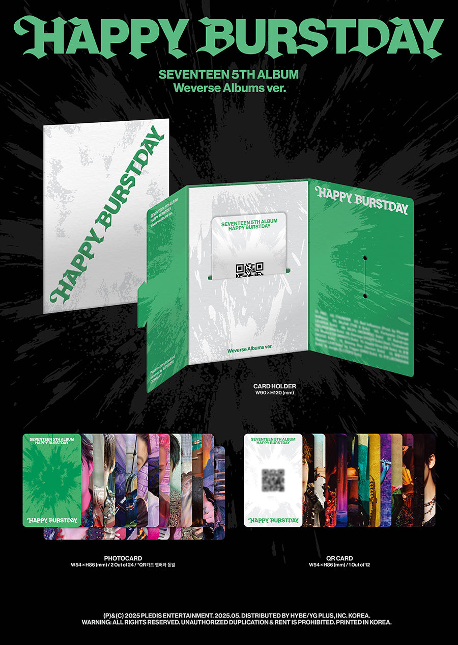 KーPOPSEVENTEEN SEVENTEEN - 5th Album [HAPPY BURSTDA] (3 Versions) Random